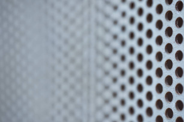 istock Round steel grid closeup. background. Macro effect 1258906581