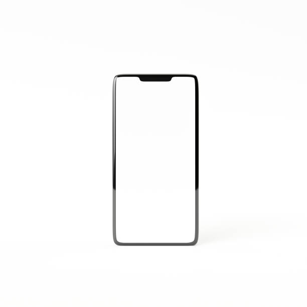 istock 3D illustration of smart phone isolated on white background with blank screen. Technology advertising concept 1258951214