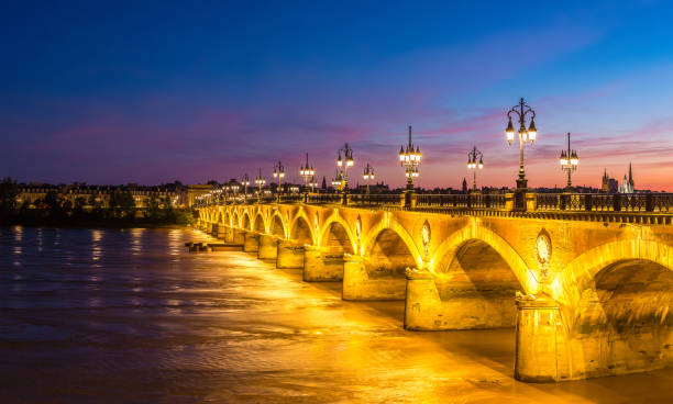 istock Old stony bridge in Bordeaux 1258960961
