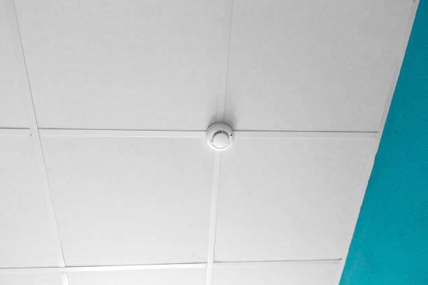istock Fire alarm equipment mounted at the ceiling 1258981519