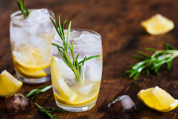 istock Lemon cocktail with rosemary and ice. 1259014696