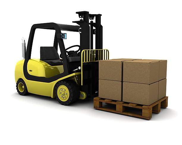 istock Yellow Fork Lift Truck 125901961