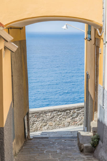 Arch with sea view in Corniglia, in the Cinque Terre