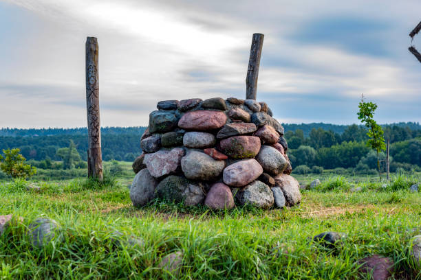 stone altar in nature on bright sunny day. stone altar in nature on bright sunny day. sacrifice stock pictures, royalty-free photos & images