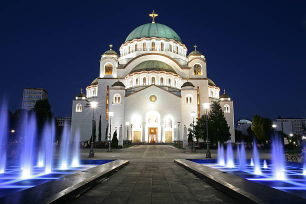 Saint Sava Cathedral, Belgrade stock photo