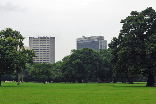 The Maidan, also referred to as the Brigade Parade Ground, is the largest urban park in Kolkata in the Indian state of West Bengal. It is a vast stretch of field that includes numerous play grounds, including the famous cricketing venue Eden Gardens, several football stadiums and the Kolkata Race Course.