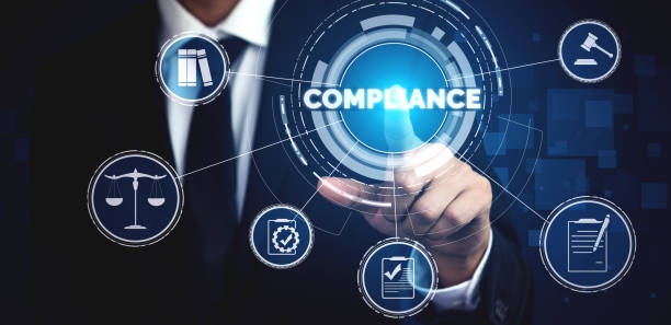 istock Compliance rule law and regulation graphic interface for business quality policy 1259082306