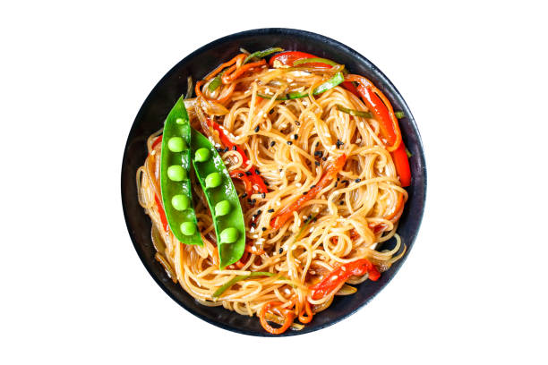 istock rice noodles with vegetables cellophane pasta food background top view copy space for text organic eating healthy 1259092910