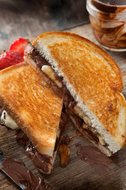 istock Grilled Banana and Chocolate Hazelnut spread Sandwich 1259094965
