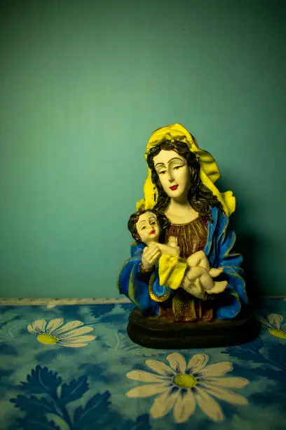 showpiece of Mother Mary with Christ Jesus