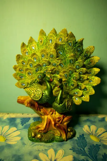 peacock showpiece made of porcelain