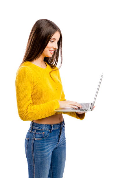istock Girl working with a laptop 1259103148