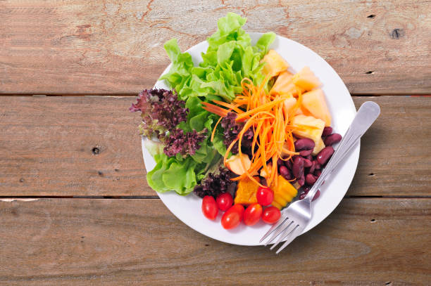 istock When choosing health care Vegetable salad can help you. 1259108597