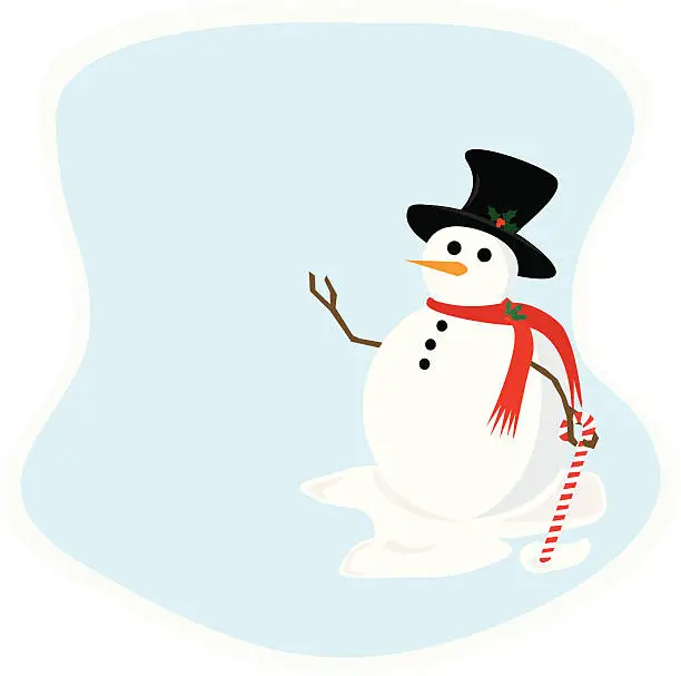 Vector illustration of Holiday Snowman