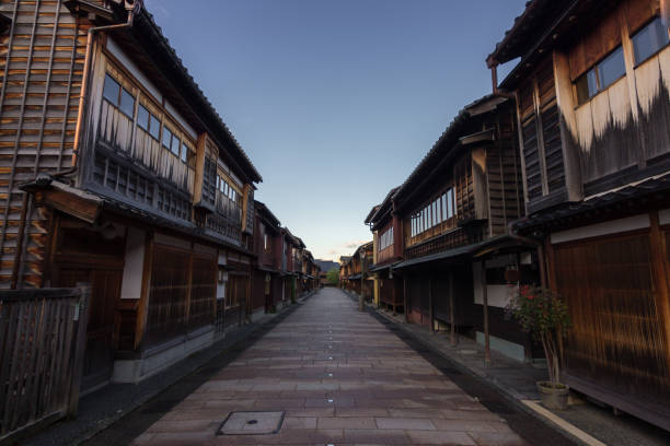 District of Higashi Chaya in Kanazawa (Japan) stock photo