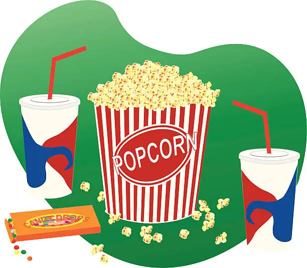 Vector illustration of Movie Snacks