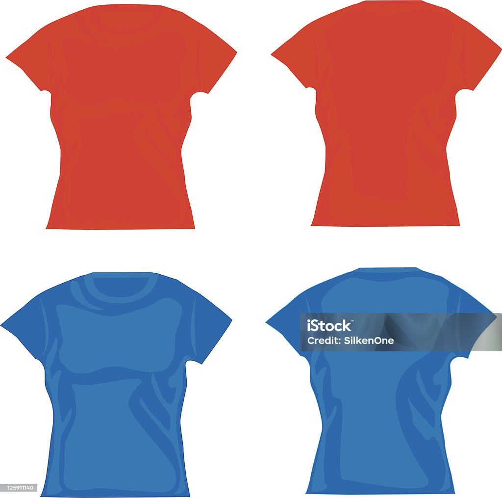 Babydoll t-Shirts - clipart vectoriel de Bleu libre de droits