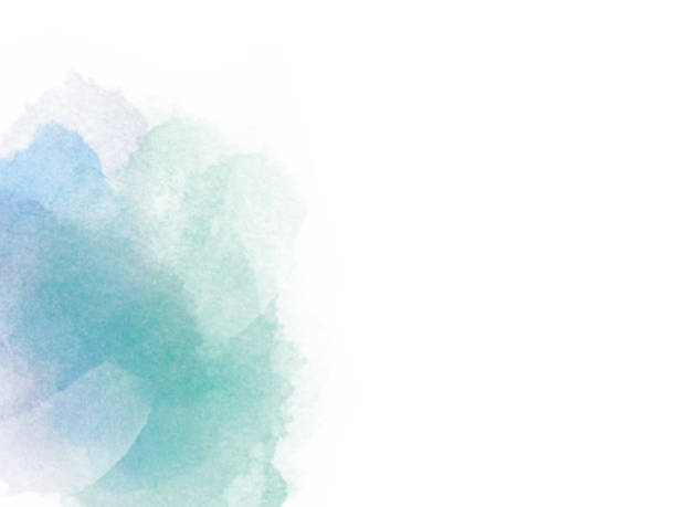 istock Watercolor background, gentle blue abstraction on white paper. 1259112825