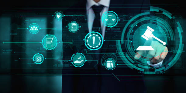 istock Compliance rule law and regulation graphic interface for business quality policy 1259112927
