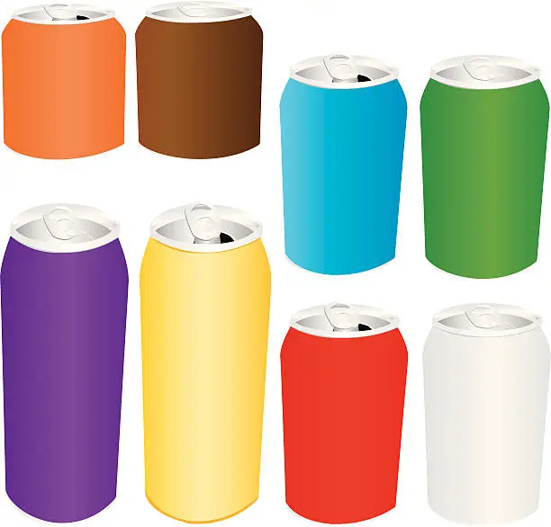 Vector illustration of Aluminum Cans