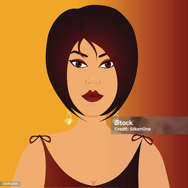 Burgunderrote Schönheit Stock Vektor Art und mehr Bilder von Attraktive Frau - Attraktive Frau, ClipArt, Cocktailkleid