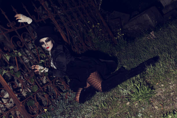 istock Witch in Costume on Halloween 1259129341