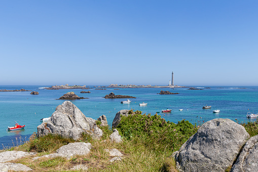 The Île Vierge lighthouse is a maritime lighthouse built on an islet called “Île Vierge”, 1.4 km from the locality of Kastell Ac'h, on the Breton coast. It is located in Finistère and administratively depends on the municipality of Plouguerneau. This lighthouse has been classified as a historical monument since May 23, 2011