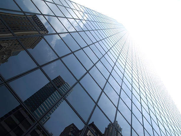 istock Glass window panels of a New York skyscraper 125914066