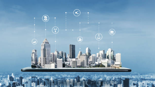 The modern creative communication and internet network connect in smart city
