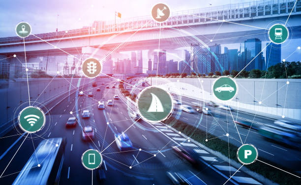istock Smart transport technology concept for future car traffic on road 1259141675