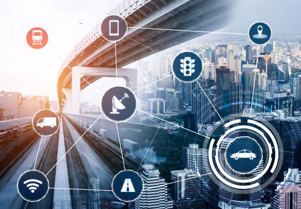 istock Smart transport technology concept for future car traffic on road 1259144398