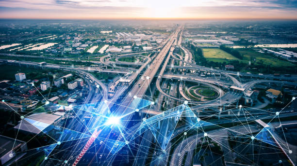 istock Smart transport technology concept for future car traffic on road 1259145008