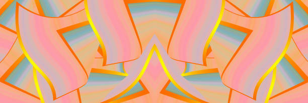 istock Colorful stripes abstract background, stretched pixels effect. Decorative fantasy ornaments 3D illustration 1259145261