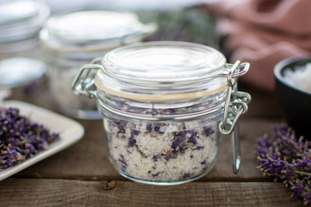 istock lavender bath salt in a closed jar in close-up 1259159905