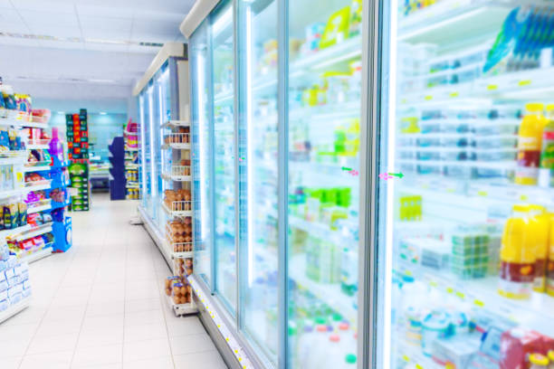istock Refrigerator in the supermarket 1259178247