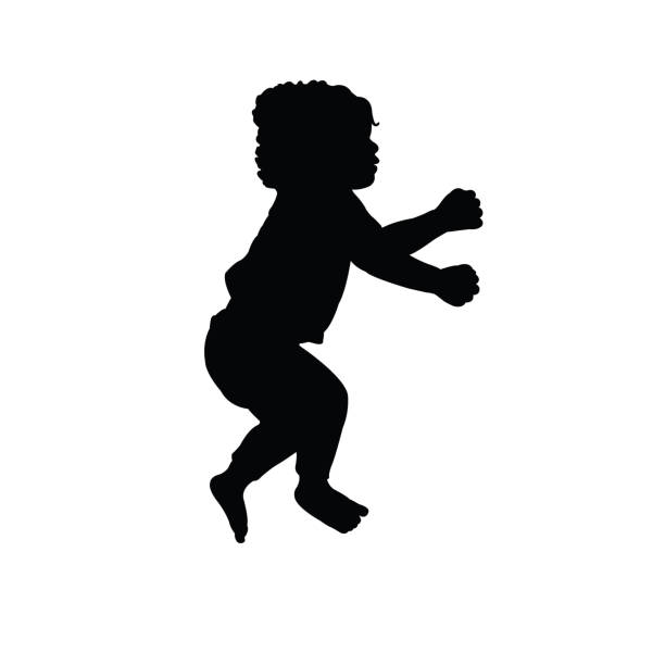 illustrations, cliparts, dessins animés et icônes de vecteur de silhouette de corps de sommeil d’enfant - little girls only child babies and children people