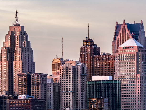 istock Detroit, Michigan - Skyline at Dusk 1259194981