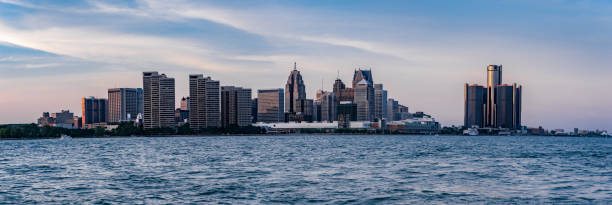 istock Detroit, Michigan - Skyline at Dusk 1259194987