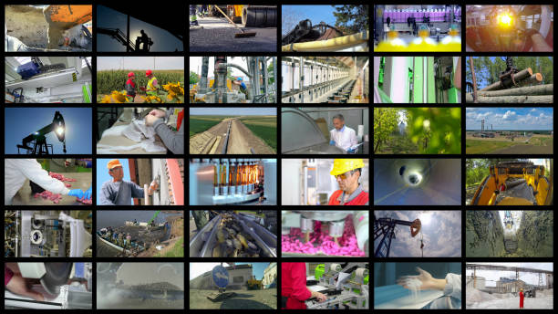 istock Industrial Production Collage - Professional Occupations - People At Work 1259199128