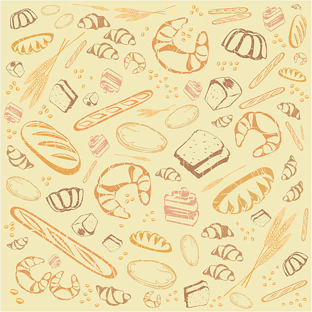 background from bread vector art illustration