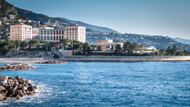 paisaje de la ciudad de montecarlo, monaco - realeza de mónaco fotografías e imágenes de stock