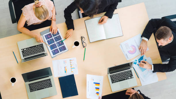 istock Business people group meeting shot from top view 1259260338