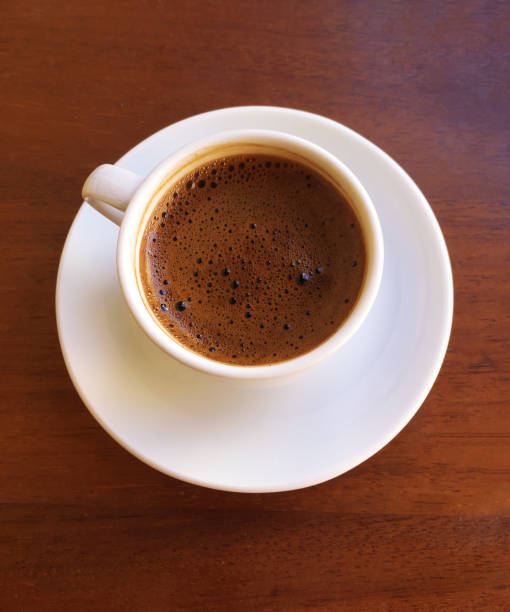 istock Turkish coffee on wooden table 1259266199