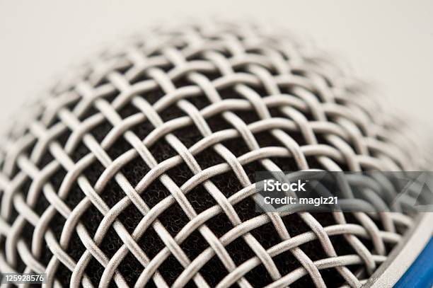 Microphone Closeup Stock Photo - Download Image Now - Audio Equipment, Close-up, Color Image