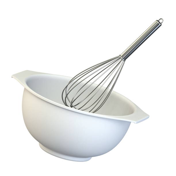 Plastic Bowl With A Whisk 3d Stock Photo - Download Image Now - Mixing  Bowl, Egg Beater, Wire Whisk - iStock