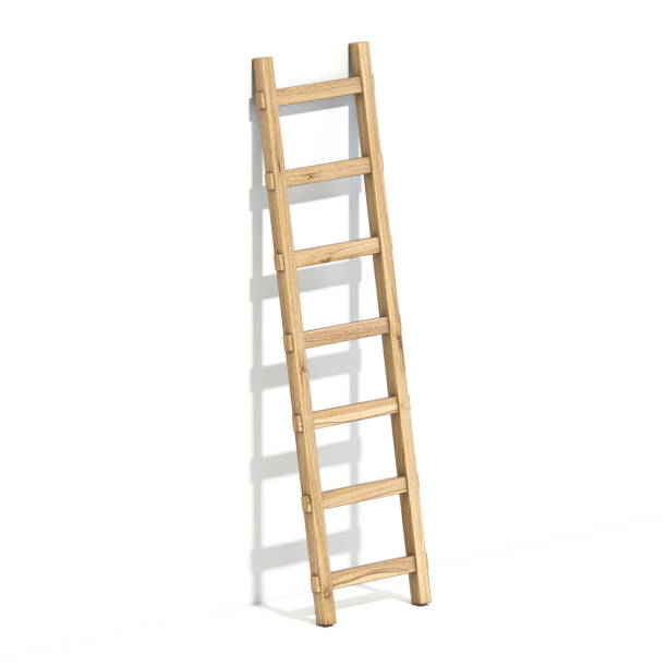 istock Wooden ladder 3D 1259310194