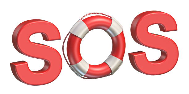 istock Lifebuoy SOS sign 3D 1259310201
