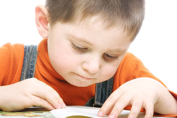 Reading kid stock photo