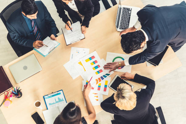 istock Business people group meeting shot from top view 1259354041