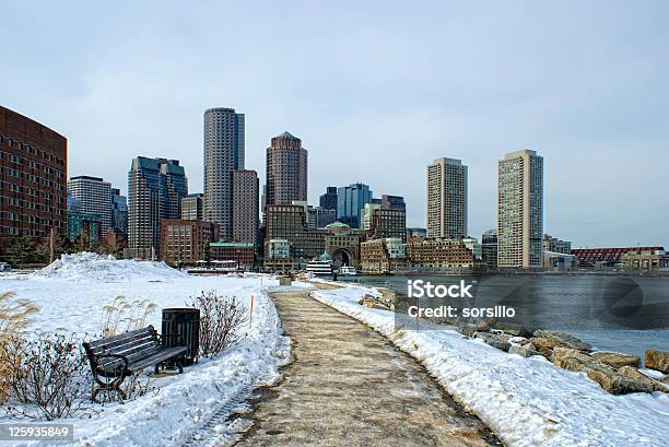 South Boston In Winter Stock Photo - Download Image Now - Boston - Massachusetts, Urban Skyline, Winter